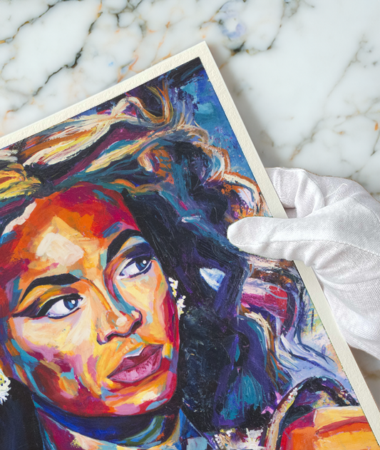 220 gsm 棉布上的“BEYONCE”高分辨率艺术微喷印花