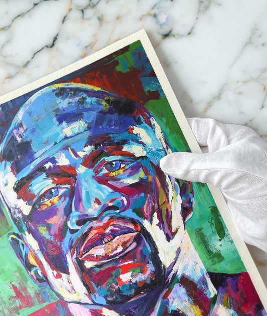 220 gsm 棉布上的“Floyd”高分辨率 Giclée 印花