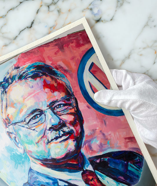 220 gsm 棉布上的“MICHAEL”高分辨率 Giclée 印花